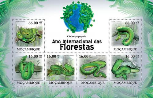 Poštovní známky Mosambik 2011 Psohlavec zelený Mi# 4322-27 Kat 11€