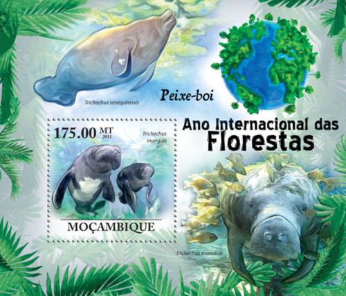 Poštovní známka Mosambik 2011 Kapustòák širokonosý Mi# Block 423 Kat 10€