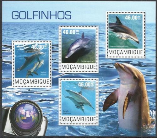 Poštovní známky Mosambik 2014 Delfíni Mi# 7625-28 Kat 10€