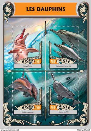 Poštovní známky Niger 2016 Delfíni Mi# 4247-50 Kat 12€