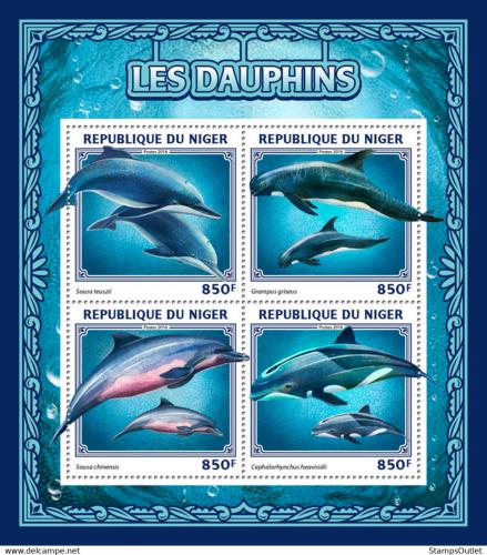 Poštovní známky Niger 2016 Delfíni Mi# 4577-80 Kat 13€