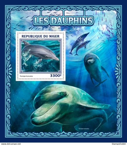 Poštovní známka Niger 2016 Delfíni Mi# Block 620 Kat 13€