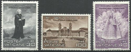 Poštovní známky Vatikán 1961 Svatý Meinrad Mi# 363-65