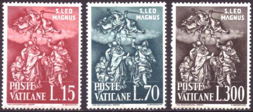 Poštovní známky Vatikán 1961 Papež Lev I. Mi# 366-68