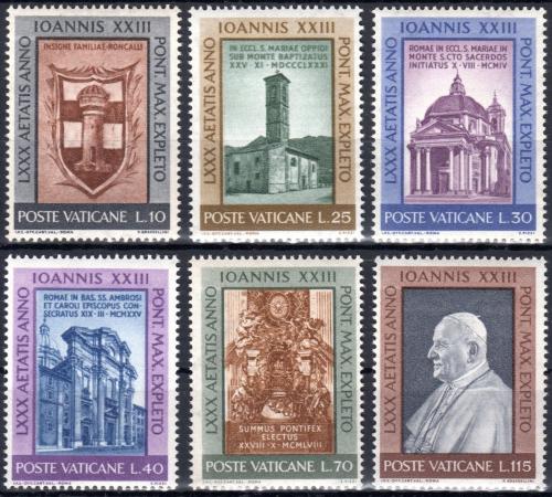 Poštovní známky Vatikán 1961 Papež Jan XXIII. Mi# 382-87