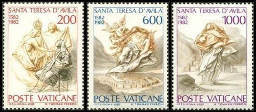 Poštovní známky Vatikán 1982 Svatá Tereza z Ávily Mi# 808-10