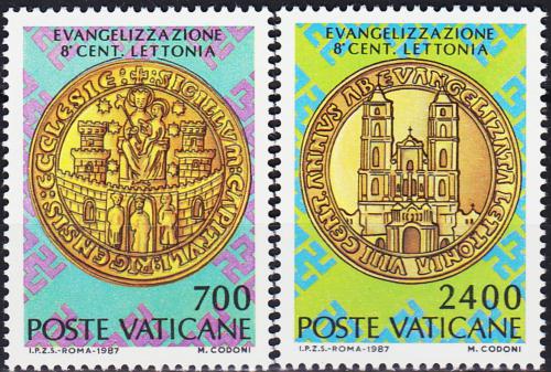 Poštovní známky Vatikán 1987 Christianizace Lotyšska, 800. výroèí Mi# 911-12