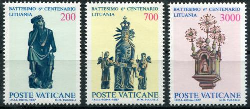 Poštovní známky Vatikán 1987 Christianizace Litvy, 600. výroèí Mi# 913-15