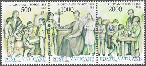 Poštovní známky Vatikán 1988 Jan Bosco Mi# 937-39