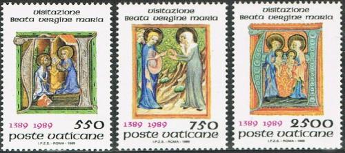 Poštovní známky Vatikán 1989 Navštívení Panny Marie Mi# 973-75