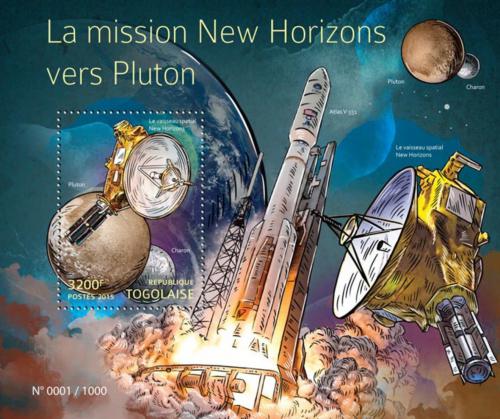 Poštovní známka Togo 2015 Mise na Mars New Horizons Mi# Block 1210 Kat 13€