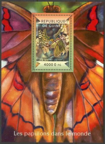 Poštovní známka Guinea 2015 Motýli Mi# Block 2478 Kat 16€