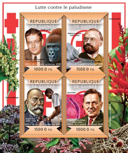 Poštovní známky Guinea 2015 Boj proti malárii Mi# 10987-90 Kat 20€
