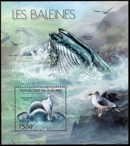 Poštovní známka Burundi 2012 Velryby Mi# Block 292 Kat 9€