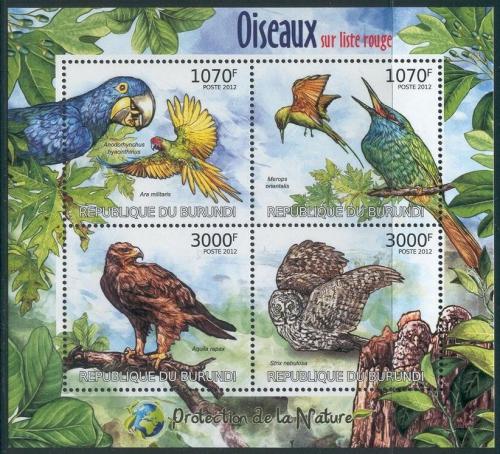 Poštovní známky Burundi 2012 Chránìní ptáci Mi# Mi# 2575-78 Kat 10€