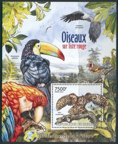 Poštovní známka Burundi 2012 Chránìní ptáci Mi# Mi# Block 239 Kat 9€