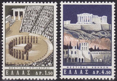 Poštovní známky Øecko 1965 Divadelní týden Mi# Mi# 876-77