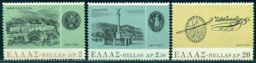 Poštovní známky Øecko 1971 Národní povstání, 150. výroèí Mi# 1085-87