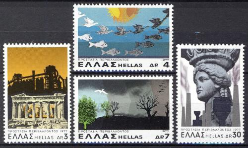 Poštovní známky Øecko 1977 Ochrana životního prostøedí Mi# 1287-90