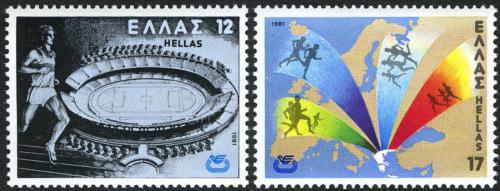 Poštovní známky Øecko 1981 ME v lehké atletice Mi# 1447-48