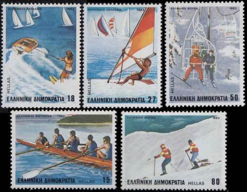 Poštovní známky Øecko 1983 Sport Mi# 1515-19