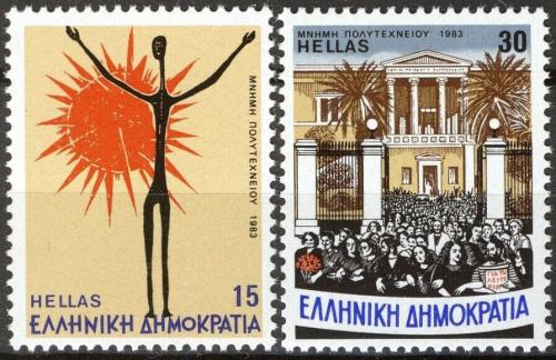 Poštovní známky Øecko 1983 Povstání studentù Mi# 1529-30