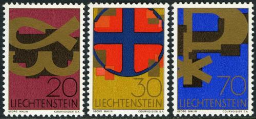 Poštovní známky Lichtenštejnsko 1967 Køes�anské symboly Mi# 482-84
