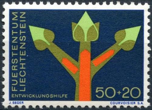 Poštovní známka Lichtenštejnsko 1967 Rozvojová pomoc Mi# 485