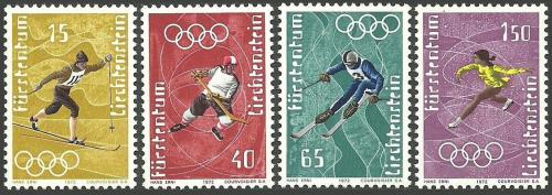 Poštovní známky Lichtenštejnsko 1971 ZOH Sapporo Mi# 551-54