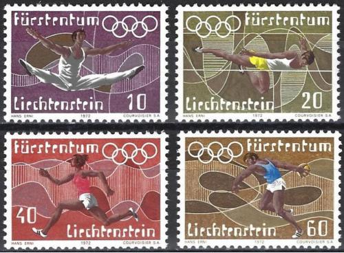 Poštovní známky Lichtenštejnsko 1972 LOH Mnichov Mi# 556-59