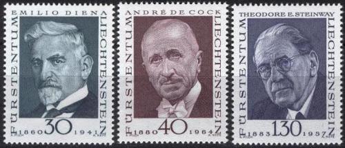 Poštovní známky Lichtenštejnsko 1972 Osobnosti Mi# 570-72