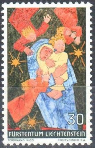 Poštovní známka Lichtenštejnsko 1972 Vánoce, umìní, Ferdinand Nigg Mi# 578