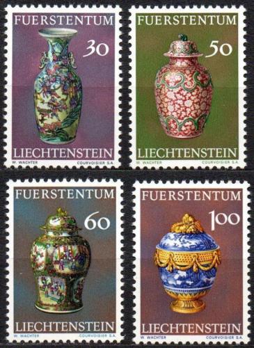 Poštovní známky Lichtenštejnsko 1974 Èínské vázy Mi# 602-05