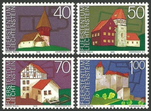 Poštovní známky Lichtenštejnsko 1975 Architektura Mi# 630-33