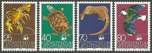 Poštovní známky Lichtenštejnsko 1976 Fauna, WWF F03 Mi# 644-47