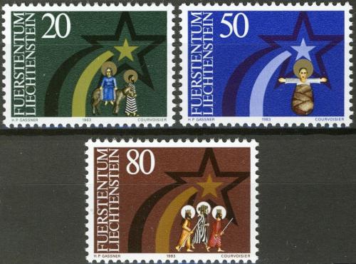 Poštovní známky Lichtenštejnsko 1983 Vánoce Mi# 831-33