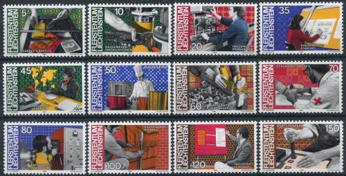 Poštovní známky Lichtenštejnsko 1984 Profese Mi# 849-60 Kat 14€