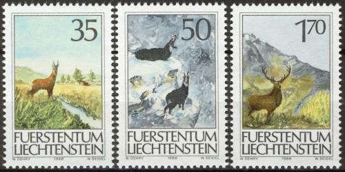 Poštovní známky Lichtenštejnsko 1986 Myslivost Mi# 907-09