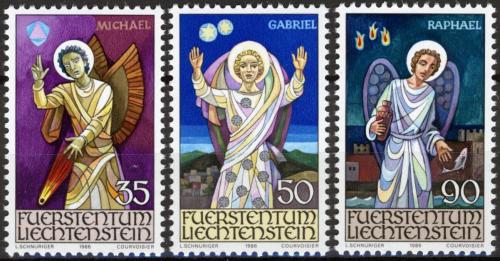 Poštovní známky Lichtenštejnsko 1986 Vánoce Mi# 910-12