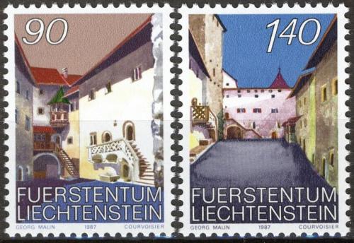 Poštovní známky Lichtenštejnsko 1987 Zámek Vaduz Mi# 919-20