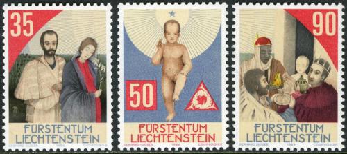 Poštovní známky Lichtenštejnsko 1988 Vánoce Mi# 954-56