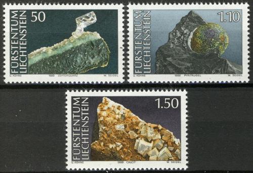 Poštovní známky Lichtenštejnsko 1989 Minerály Mi# 981-83 Kat 6€