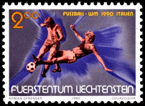 Poštovní známka Lichtenštejnsko 1990 MS ve fotbale Mi# 987 Kat 3.50€ 