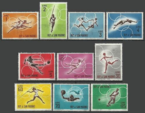 Poštovní známky San Marino 1963 LOH Tokio Mi# 782-91