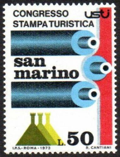 Poštovní známka San Marino 1973 Dopravní kongres Mi# 1027