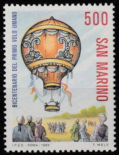 Poštovní známka San Marino 1983 Létající balón Mi# 1284