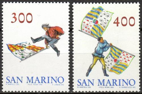 Poštovní známky San Marino 1984 Muži s prapory Mi# 1296-97