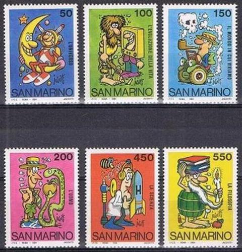 Poštovní známky San Marino 1984 Karikatury, Benito Jacovitti Mi# 1304-09