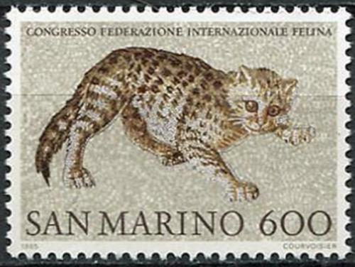 Poštovní známka San Marino 1985 Koèka, mozaika z Pompejí Mi# 1331