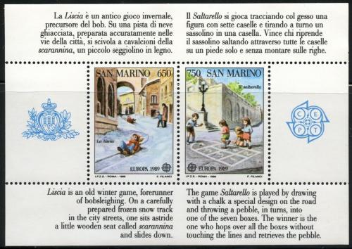 Poštovní známky San Marino 1989 Evropa CEPT, dìtské hry Mi# Block 12 Kat 12€